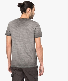 tee-shirt delave a manches courtes col tunisien gris polos1637101_3