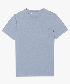 tee-shirt a manches courtes avec poche poitrine bleu tee-shirts1654101_4