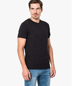 tee-shirt a manches courtes avec poche poitrine noir1654301_1