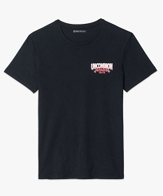 tee-shirt manches courtes imprime concert noir1658601_4