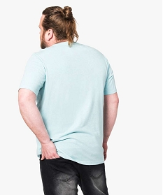 tee-shirt chine uni a poche plaquee vert1659601_3