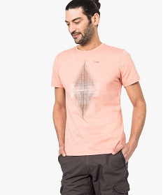 tee-shirt a manches courtes imprime graphique orange1660001_1