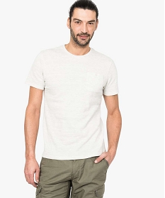 tee-shirt texture uni a poche beige1664901_1