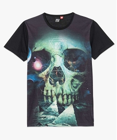 tee-shirt a motif squelette - mind blow vert1665401_4