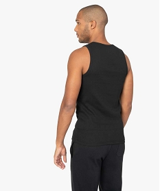 debardeur uni en maille cotelee homme noir standard tee-shirts1686301_3