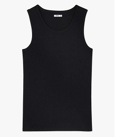 debardeur uni en maille cotelee homme noir standard tee-shirts1686301_4