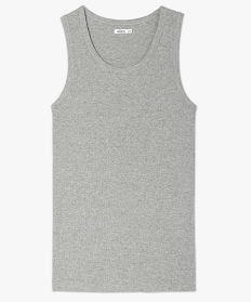 debardeur uni en maille cotelee homme gris standard tee-shirts1686401_4