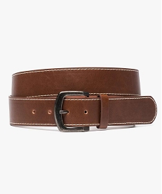 large ceinture unie a boucle reglable brun ceintures et bretelles1688801_1