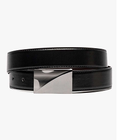 ceinture reversible en cuir avec plaque en relief noir ceintures et bretelles1692801_1