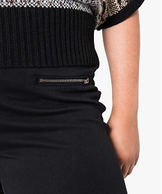 pantalon femme ajuste a taille elastique noir1692901_2