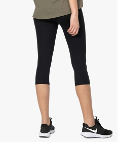 legging femme court en coton stretch noir1693001_3