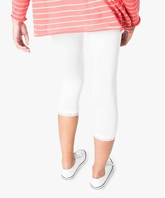 legging femme longueur mollets finition dentelle blanc leggings et jeggings1693401_3