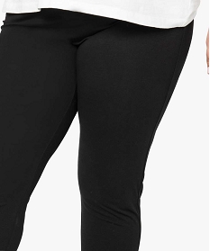 legging femme grande taille uni en coton stretch noir1693601_2