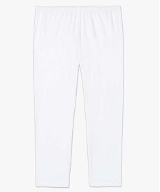 legging femme court en coton stretch blanc1694301_4