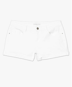 short en jean a revers blanc shorts1697701_4