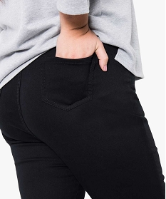 pantalon femme uni a taille elastiquee 2 poches noir pantalons et jeans1721601_2