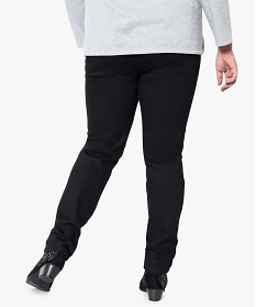 pantalon femme uni a taille elastiquee 2 poches noir pantalons et jeans1721601_3