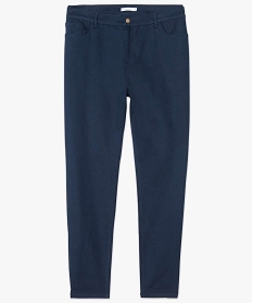 pantalon femme stretch uni 5 poches bleu pantalons et jeans1722001_4