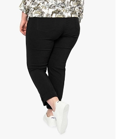 pantalon femme grande taille droit en toile fine stretch noir pantalons et jeans1725301_3