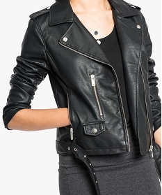 veste perfecto avec ceinture en cuir synthetique noir vestes1742101_2