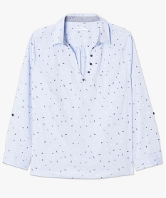 chemise stretch a motifs bleu chemisiers et blouses1754301_4
