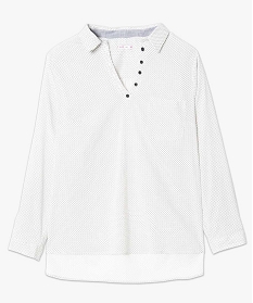 blouse femme en stretch a motifs blanc chemisiers et blouses1757801_4