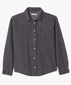 chemise en jean fermeture pressions noir chemisiers et blouses1759801_4