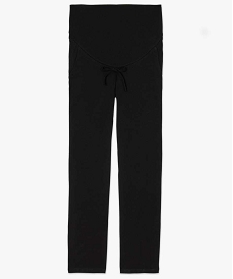 pantalon de grossesse droit en jersey avec lien a la taille noir pantalons1791501_4