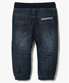 jean bebe garcon double avec taille et chevilles elastiquees bleu jeans1910901_2