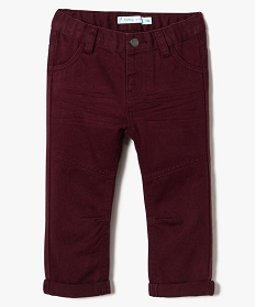 pantalon en toile unie rouge pantalons1915901_1