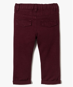 pantalon en toile unie rouge pantalons1915901_2