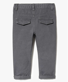 pantalon uni en toile gris pantalons1916001_2