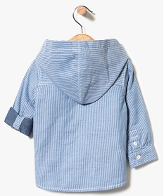 chemise rayee a capuche - lulu castagnette bleu1923301_3