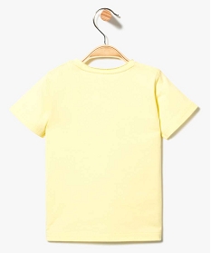 tee-shirt a manches courtes avec motif sur le devant jaune1939101_2