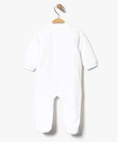 pyjama en velours avec patch ours brode dargent blanc pyjamas velours1985901_2