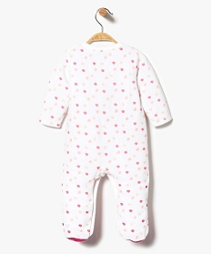 pyjama en velours a pois pour bebe fille blanc1986501_2
