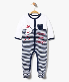 pyjama mariniere en velours pour bebe garcon multicolore pyjamas velours1987701_1