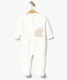 pyjama bebe mixte en velours beige pyjamas velours1988101_1