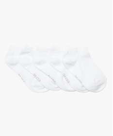chaussettes bebe fille courtes (lot de 5) blanc standard chaussettes2016401_2