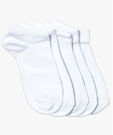 chaussettes fille ultra courtes unies (lot de 5) blanc chaussettes2023101_2