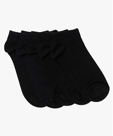 chaussettes fille ultra courtes unies (lot de 5) noir chaussettes2023201_1