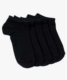 chaussettes ultra courtes unies fille (lot de 5) noir standard chaussettes2023201_2