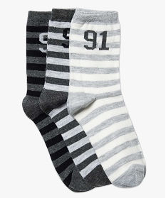 lot de 3 paires de chaussettes rayees imprime chaussettes2032201_1