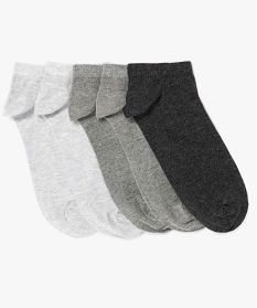 chaussettes garcon ultra-courtes unies (lot de 5 paires) gris2034001_1
