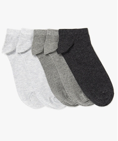 chaussettes garcon ultra-courtes unies (lot de 5 paires) gris standard2034001_2