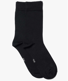 chaussettes homme unies en fils decosse (lot de 2) noir standard chaussettes2036001_1
