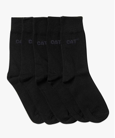 GEMO Lot x5 chaussettes hautes - Caterpillar - Confort Top Noir