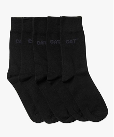 lot x5 chaussettes hautes - caterpillar - confort top noir2036601_1