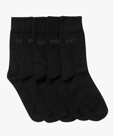 lot x5 chaussettes hautes - caterpillar - confort top noir standard2036601_2