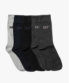 lot x5 chaussettes hautes - caterpillar - confort top gris standard2036701_1